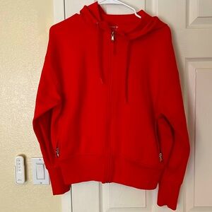 Red zip up hoodie